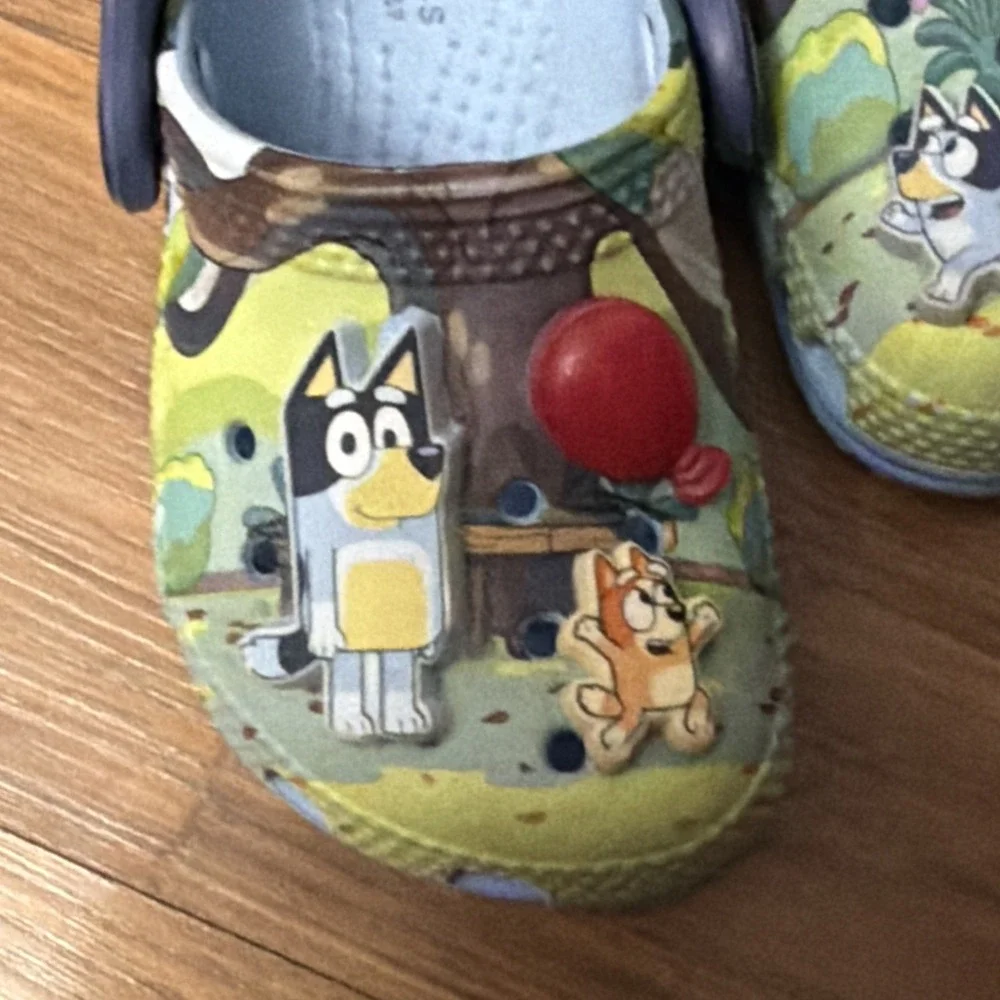 Crocs Baby Girls/boys 5C 5 Disney Boys Healer Slip In Shoes Clogs Blue VGC